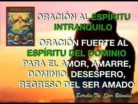 Espíritu intranquilo oración del desespero dominio y pensamiento