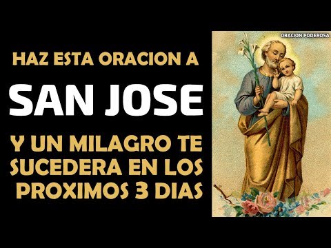 Oracion poderosa a san jose para un milagro